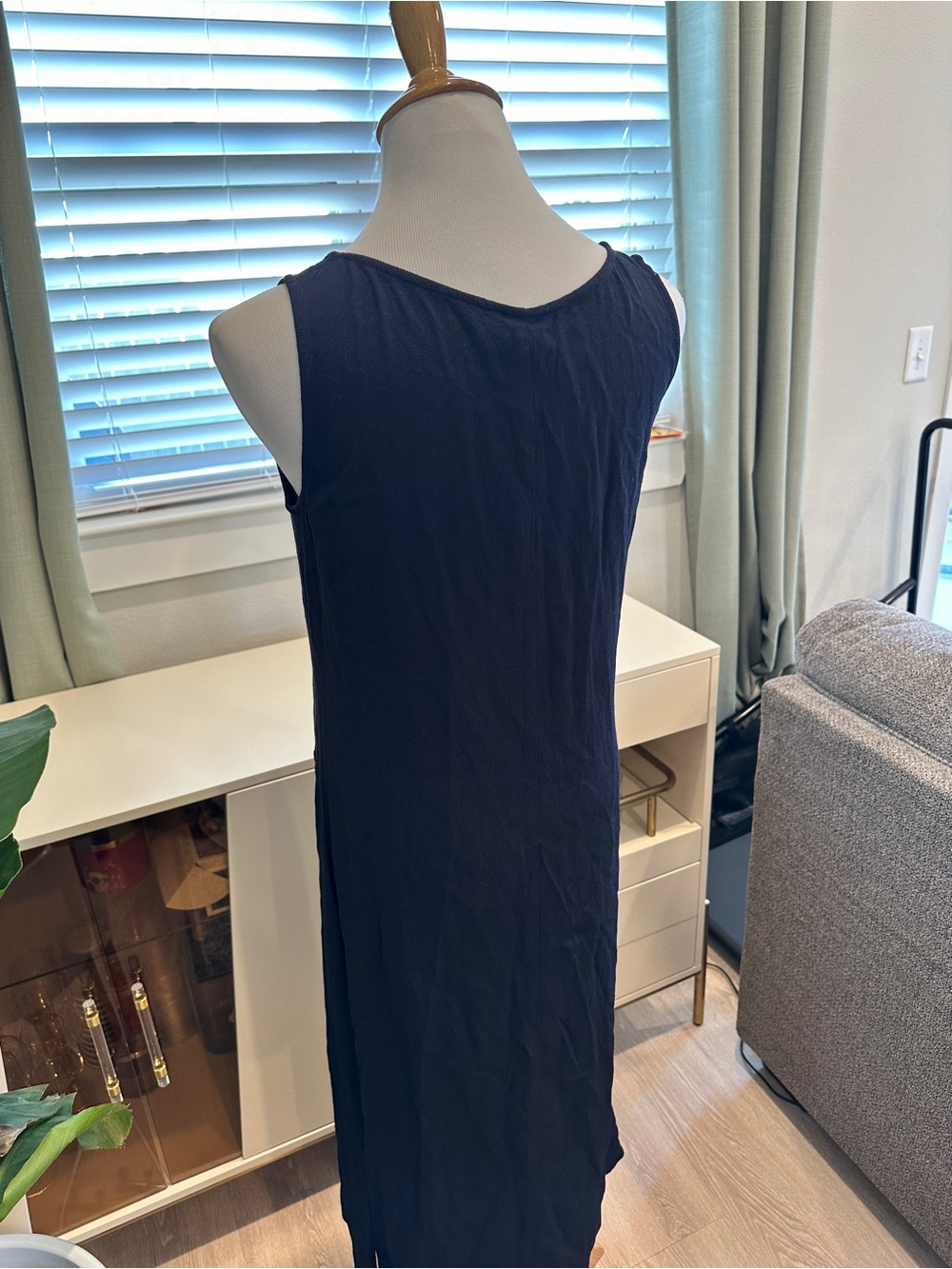 Eileen Fisher Sleeveless Dark Navy Dress - Picture 4 of 7
